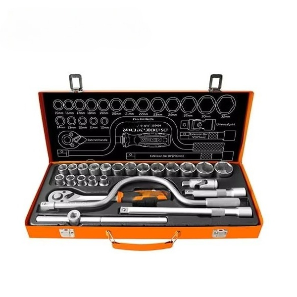 Socket Wrench - 155424 24pcs 1/2in Tool Wrench Tools