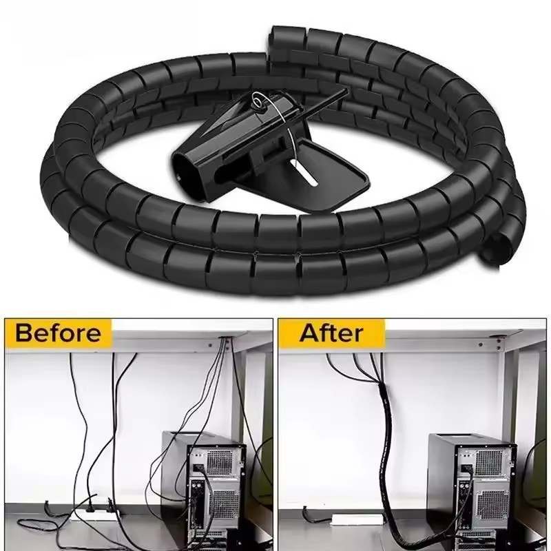 Tools Youtube - 2M/1M Flexible Spiral Cable Wire Protector
