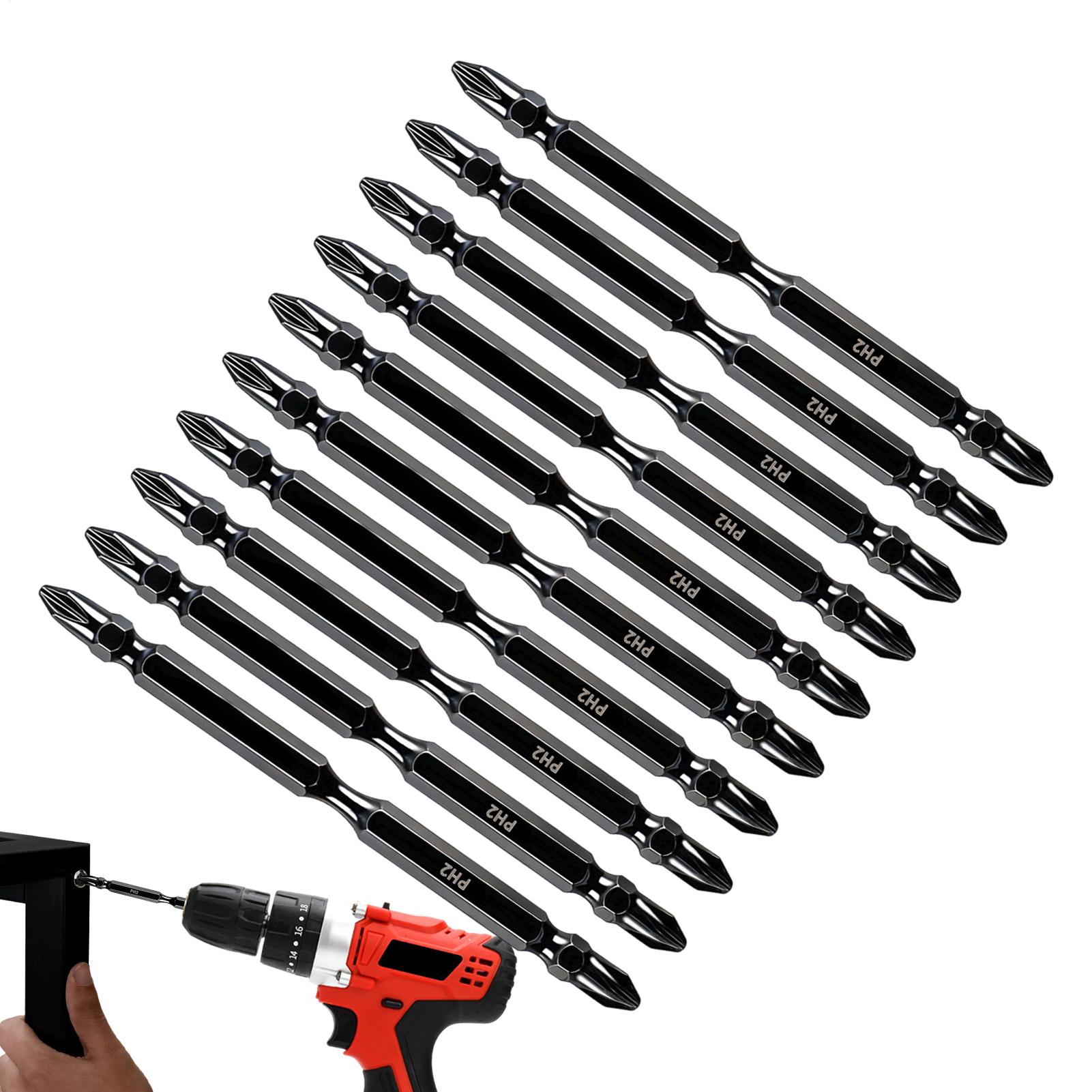Screwdriver Set - Magnetic Bits For Drill Double-Ended Milled