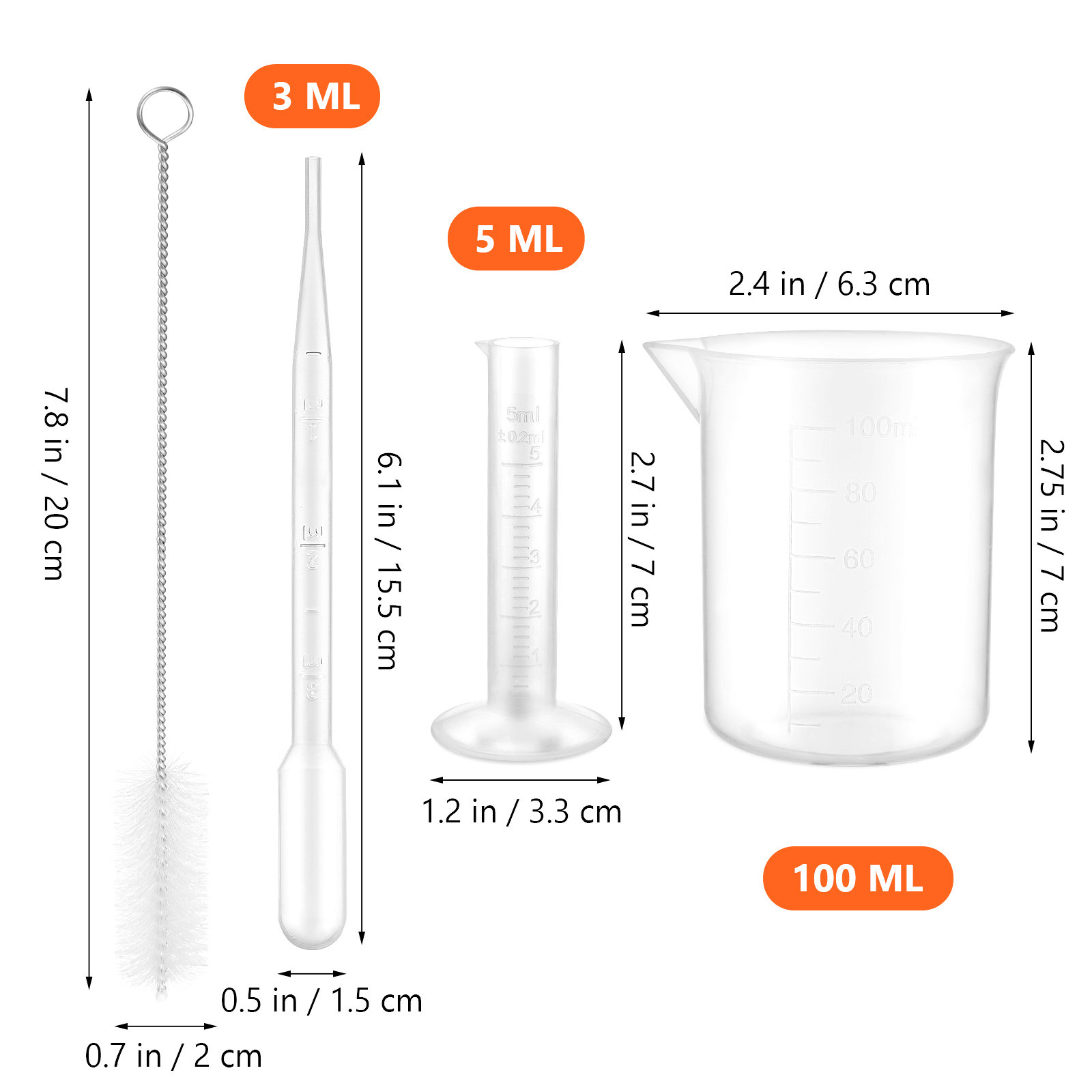 1 Set Plastic Graduated Cylind - огляд і ціна Tools Youtube