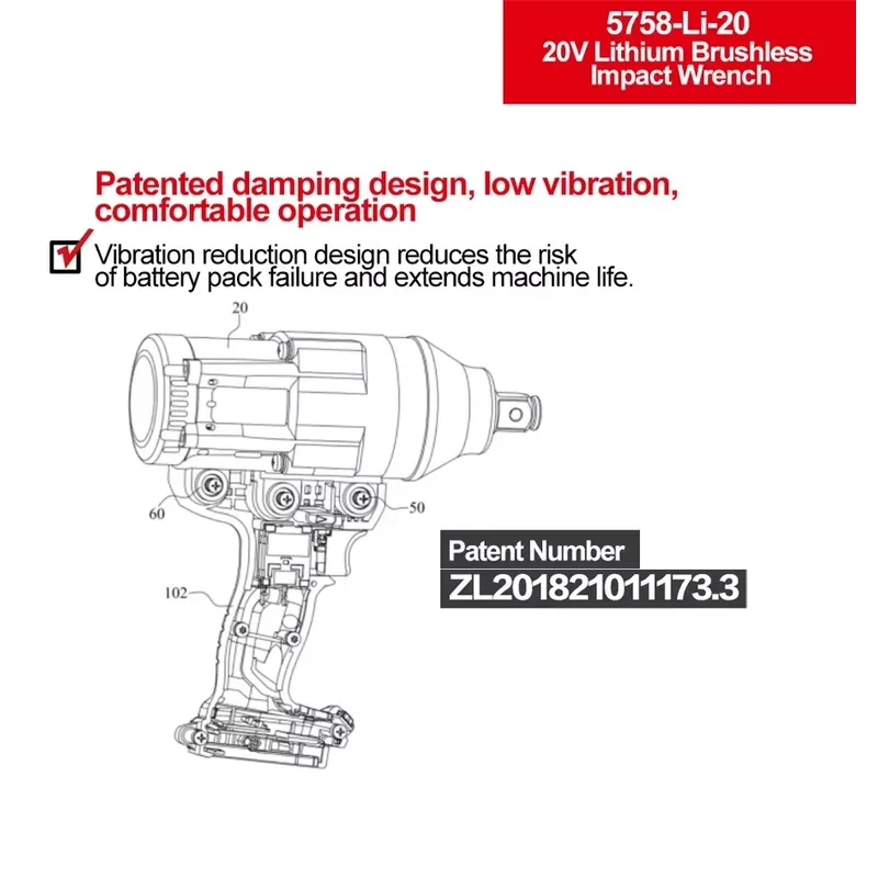 Devon 20V large torque three t - огляд і ціна Wrench Set