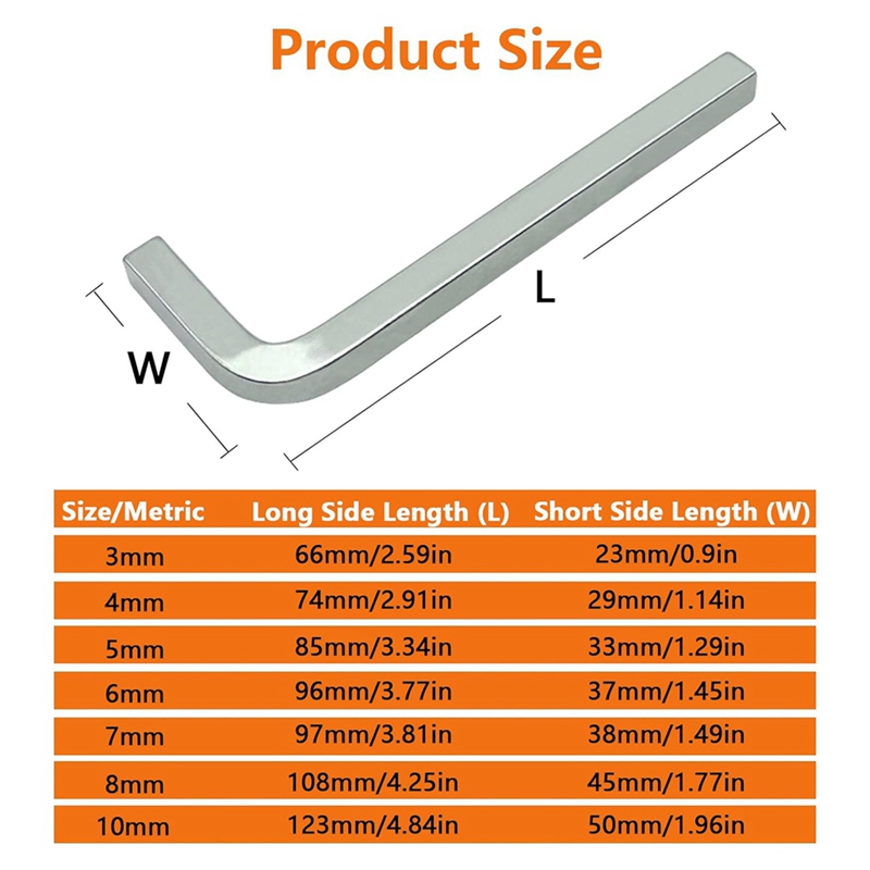 7Pcs Square Head Wrench Set L  - огляд і ціна Screwdriver Set